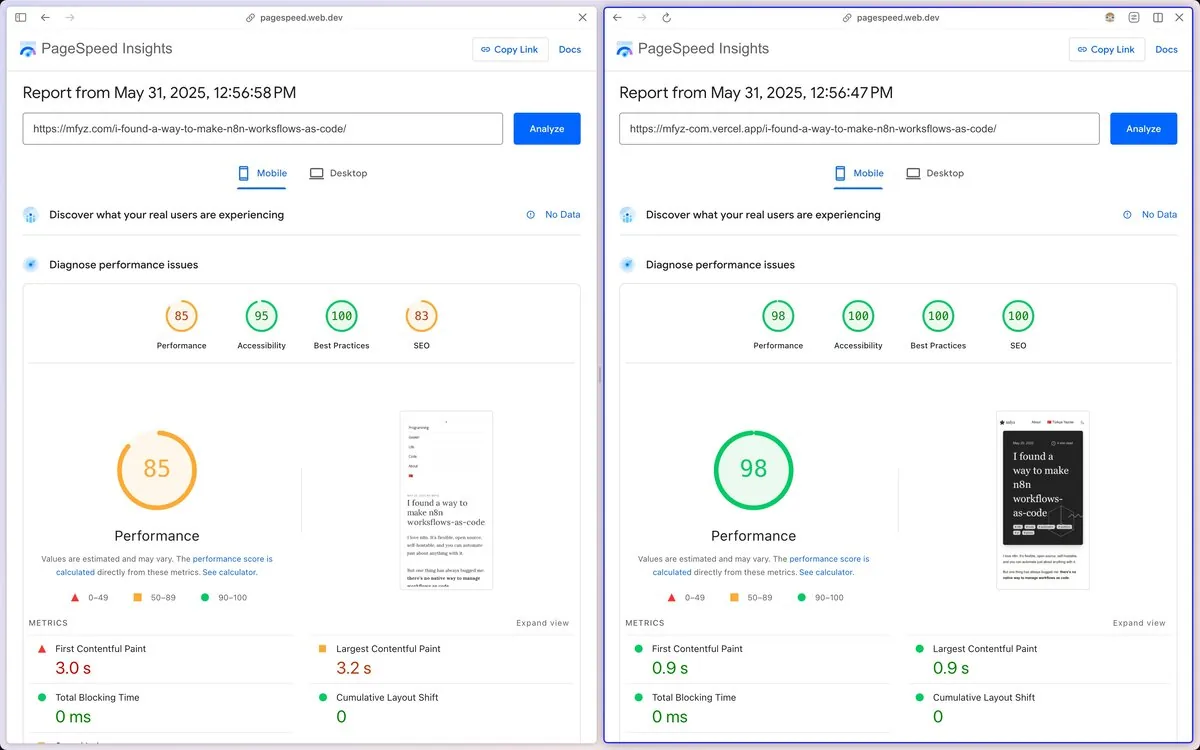 Astro vs WordPress : comparatif chiffré des Core Web Vitals